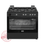 بوتاجاز سيمفر 5 شعلات ساباف 60×90 أسود - فرن وشواية مع إشعال ذاتي وثرموستات - موديل - FS9060BLGI-03