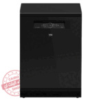 غساله اطباق بيكو 15فرد 60سم اسود زجاج شاشه ال اى دى انفرتر بخار هايجين 6برنامج BDFN36531GB