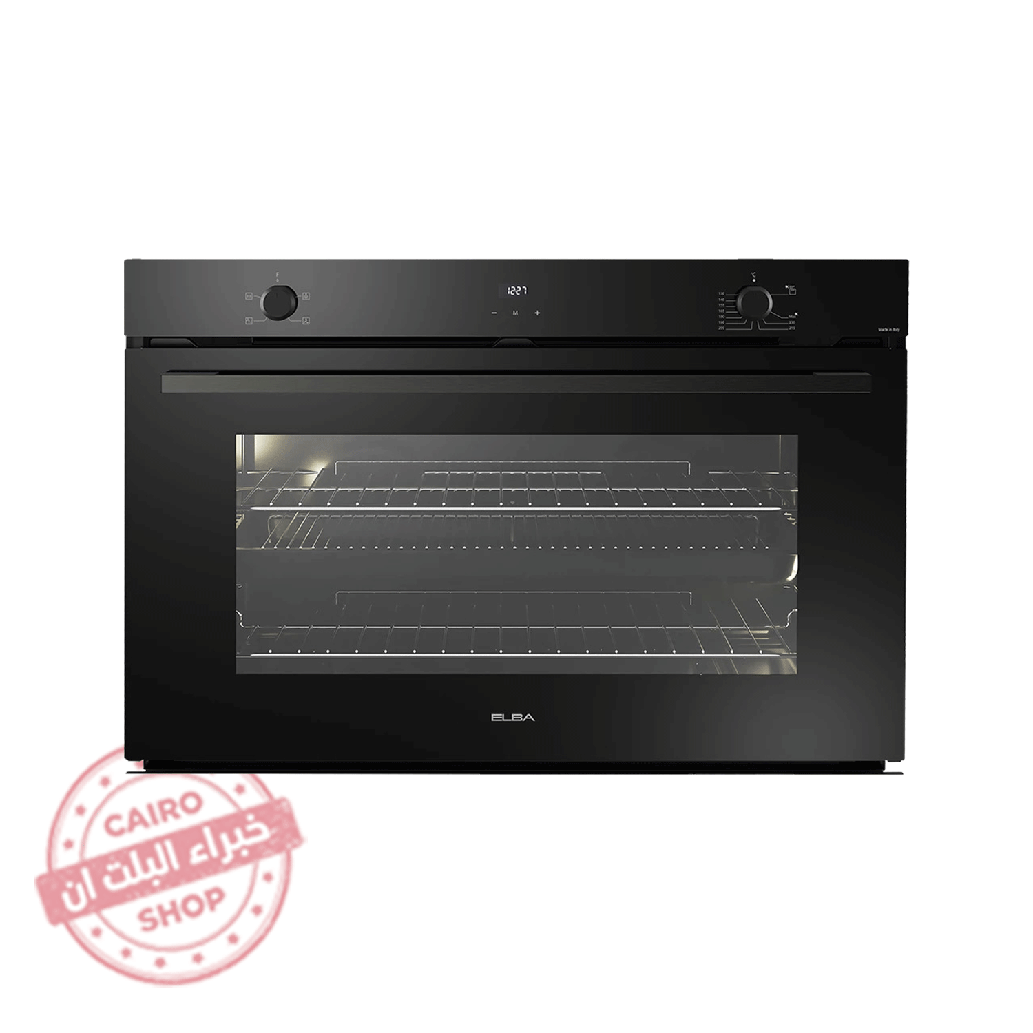 ELIO-G90-BK فرن بلت إن غاز إلبا 90 سم - سعة 106 لتر، شواية وسيخ دوار، تحكم لمس، غلق ناعم - موديل - ELIO G90 BK - الصورة 1