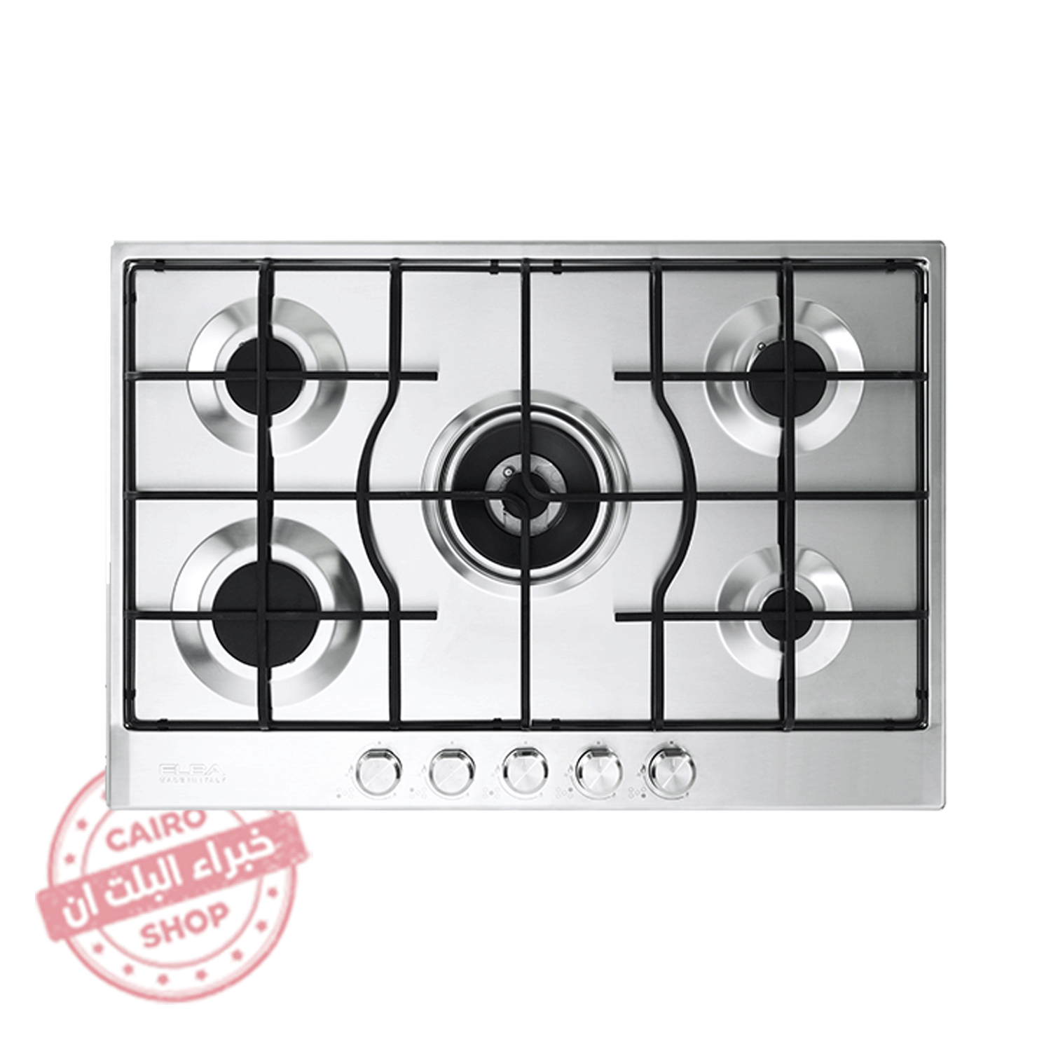 ELIO75-545L مسطح غاز بلت إن إلبا 75 سم – 5 شعلات – ستانلس ستيل – إشعال إلكتروني – ELIO75-545L - الصورة 1