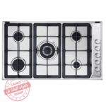 مسطح غاز بلت إن إلبا – 90 سم – 5 شعلات – مفاتيح جانبية – شبكات حديد زهر - موديل - EN95-545XD