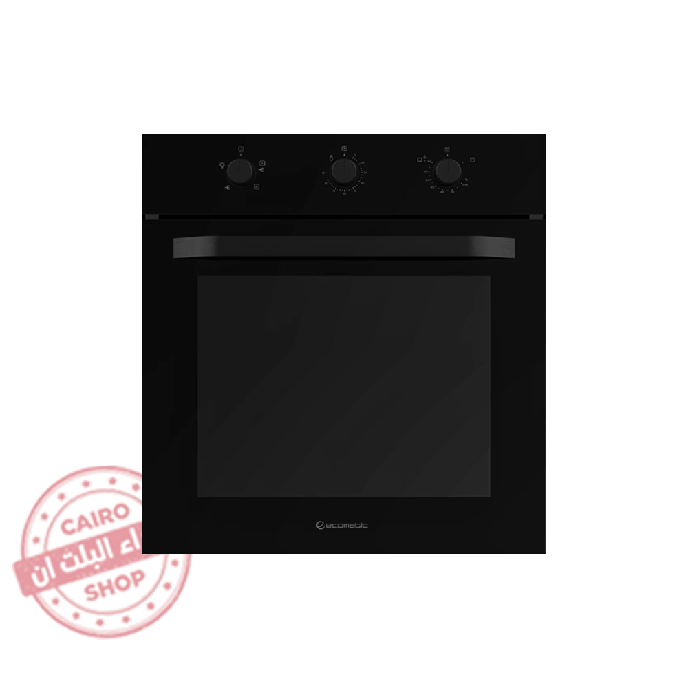 G6504GT فرن بلت إن إيكوماتيك غاز 60 سم كريستال أسود بالمروحة والشواية غاز - سعة 67 لتر - أمان كامل - موديل - G6504GT - Image 1