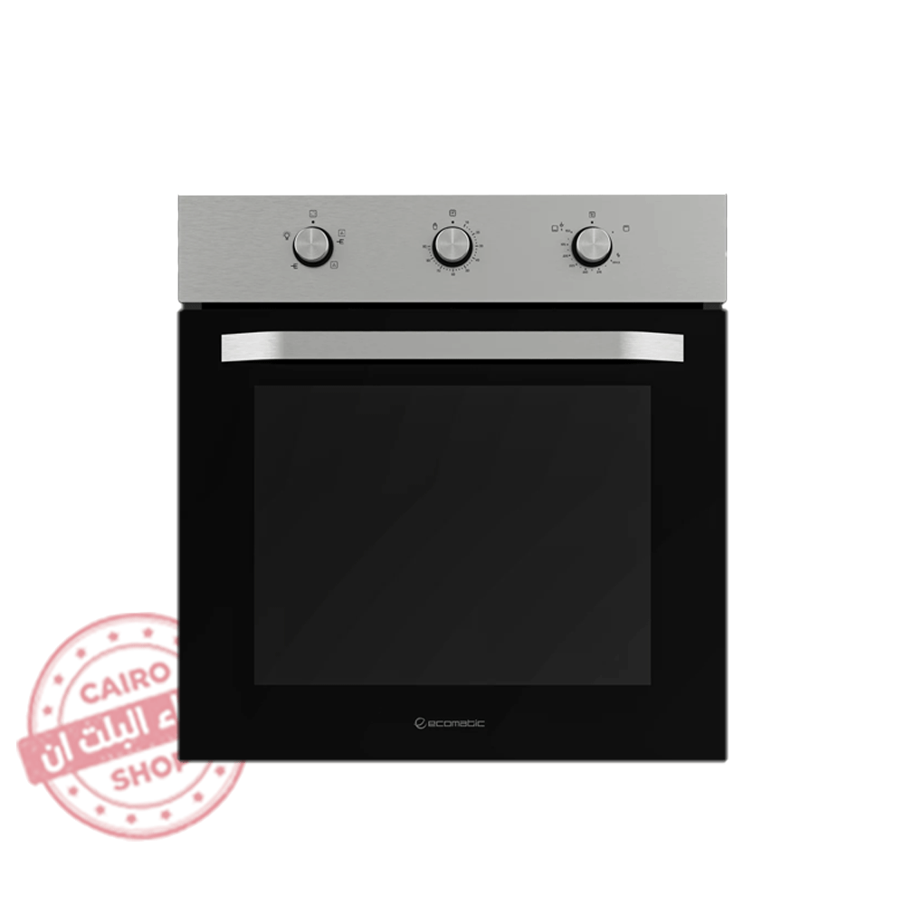 G6504T فرن بلت إن إيكوماتيك غاز 60 سم فضي بالمروحة والشواية غاز - سعة 67 لتر - أمان كامل - موديل - G6504T - Image 1