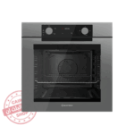 فرن بلت إن غاز إيكوماتيك 60 سم – رمادي كريستال – 83 لتر – شواية غاز – FRYART – مروحة كونفكشن – Soft Close - G6604PROGR
