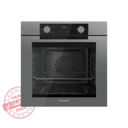 فرن بلت إن غاز إيكوماتيك 60 سم – رمادي كريستال – 83 لتر – شواية غاز – FRYART – مروحة كونفكشن – Soft Close - G6604PROGR