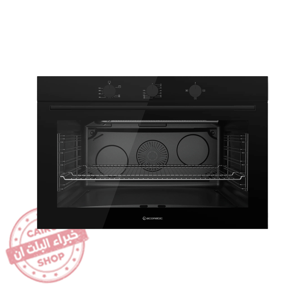 G9604GT فرن بلت إن إيكوماتيك 90 سم غاز - أسود - استنلس ديجيتال بالمروحة وشواية غاز - سعة 120 لتر - موديل - G9604GT - Image 1