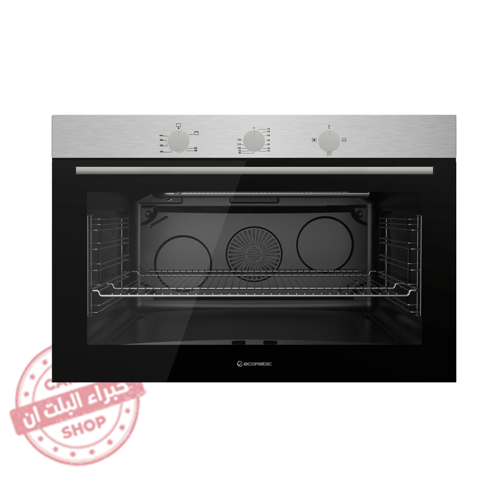 G9604T فرن بلت إن إيكوماتيك 90 سم غاز ستانلس مع شواية غاز ومروحة - سعة 120 لتر - إشعال أوتوماتيك - موديل - G9604T - Image 1
