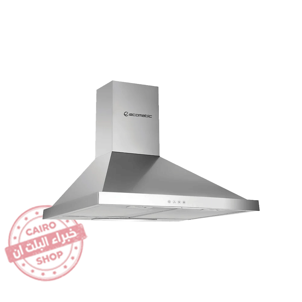 H66D شفاط مطبخ إيكوماتيك هرمي ستانلس ستيل 60 سم بقوة شفط 650 م³/ساعة موديل - H66D - Image 1