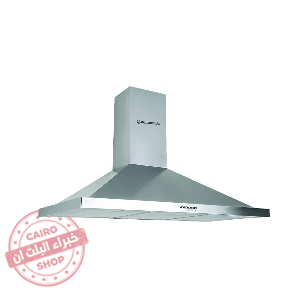 H910B شفاط مطبخ هرمي ايكوماتيك مقاس 90 سم ستانلس ستيل بقوة شفط 1000م³/ساعة موديل - H910B - الصورة 1