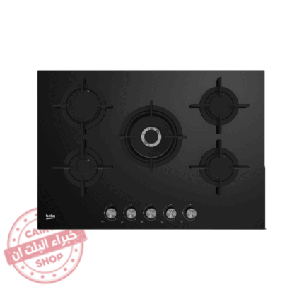 مسطح بيكو 75سم غاز زجاج اسود حوامل زهر امان كامل HILW75222S