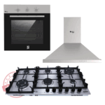 طقم بلت إن بيورتي - فرن غاز 60 سم 67 لتر (OPT601GG)+ مسطح 90 سم ستانليس 6 عين غاز (HPT904S )+ شفاط هرمي 90 سم، قوة شفط 850 م3/ساعة، (PANSY PRO X)