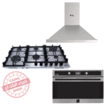 طقم بلت ان بيورتي -مسطح 6 عين غاز HPT904S + فرن غاز ديجيتال 90 سم OPT901GXD + شفاط 90 سم PANSY