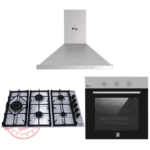 طقم بلت إن بيورتي- شفاط مسطح 90 سم PTSLIM 90 X - مسطح HPT905S غاز5 عيون 90 سم - فرن غاز OPT601GG