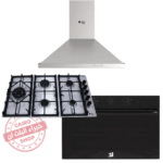 طقم بلت إن بيورتي- مسطح غاز 5 عيون HPT905S - شفاط هرمي 90 PANSY PRO X - فرن غاز 90 سم OPT903GG