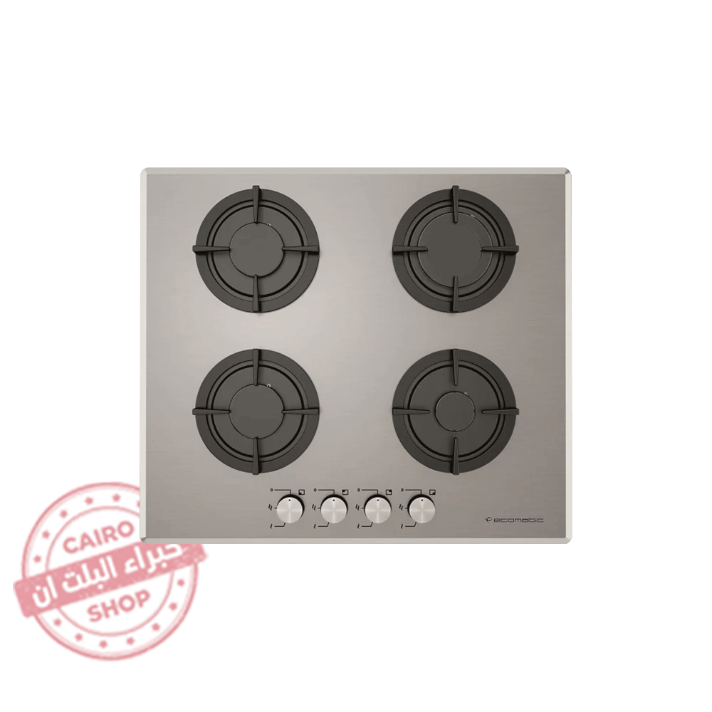 S603ANBC مسطح بلت إن غاز إيكوماتيك – 60 سم – 4 شعلات – ستانلس ستيل – موديل – S603ANBC - الصورة 1