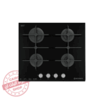 مسطح  بلت إن غاز إيكوماتيك 60 سم كريستال أسود SCHOTT – 4 شعلة SABAF – إشعال أوتوماتيك – أمان كامل S657C