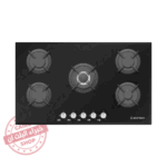 مسطح غاز إيكوماتيك بلت إن – 90 سم – 5 شعلات – كريستال أسود – موديل – S907RC