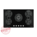 مسطح غاز إيكوماتيك بلت إن – 90 سم – 5 شعلات كريستال أسود بزجاج SCHOTT ألماني – موديل S917DC