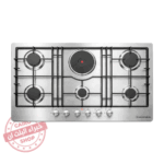 مسطح إيكوماتيك بلت إن غاز – 92 سم – 5 شعلات غاز + 1 شعلة كهربائية – ستانلس ستيل – موديل – S963XLE